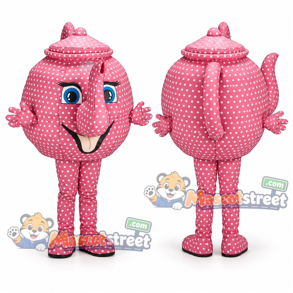 Pink Teapot Mascot Costume
