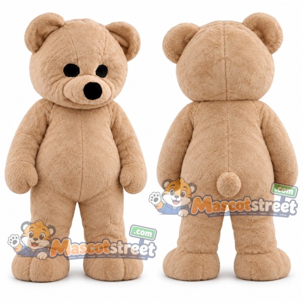 Beige Teddy Bear Mascot Costume
