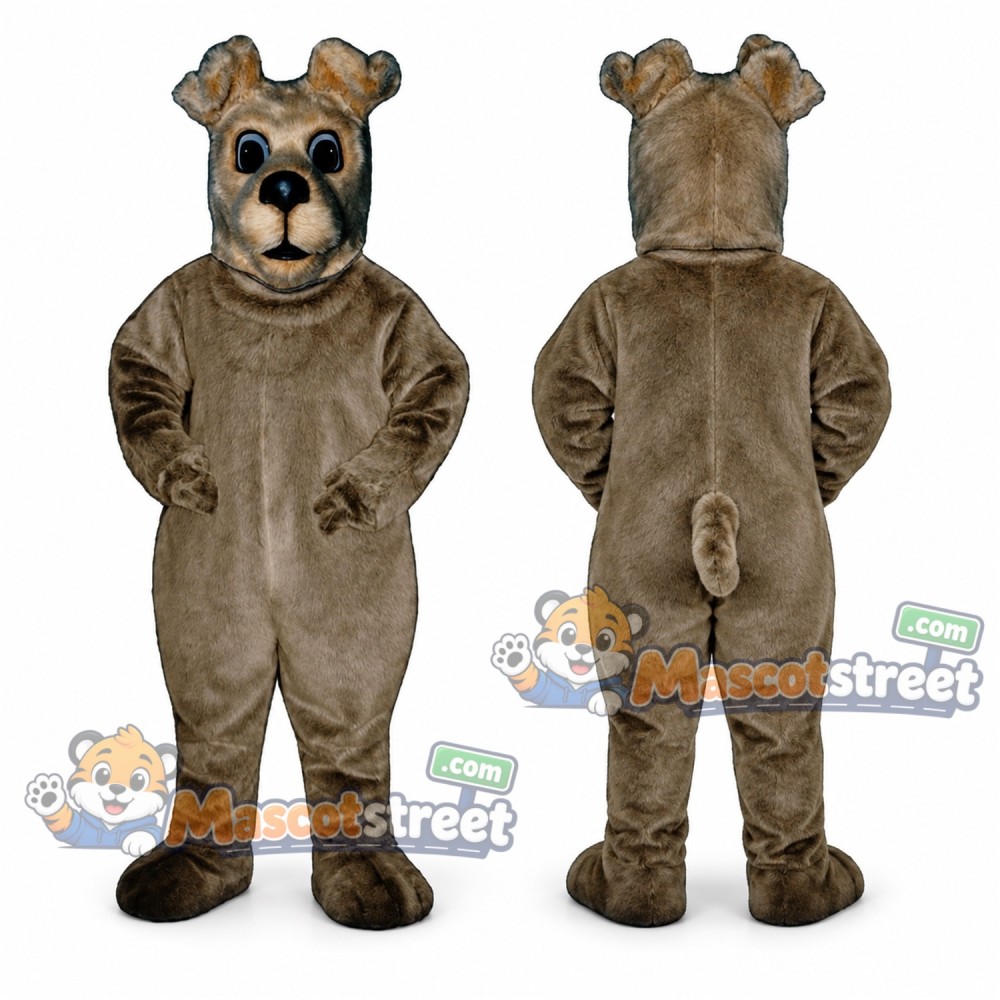 Gray Terrier Dog Mascot Costume Gray Terrier Dog Mascot Costume