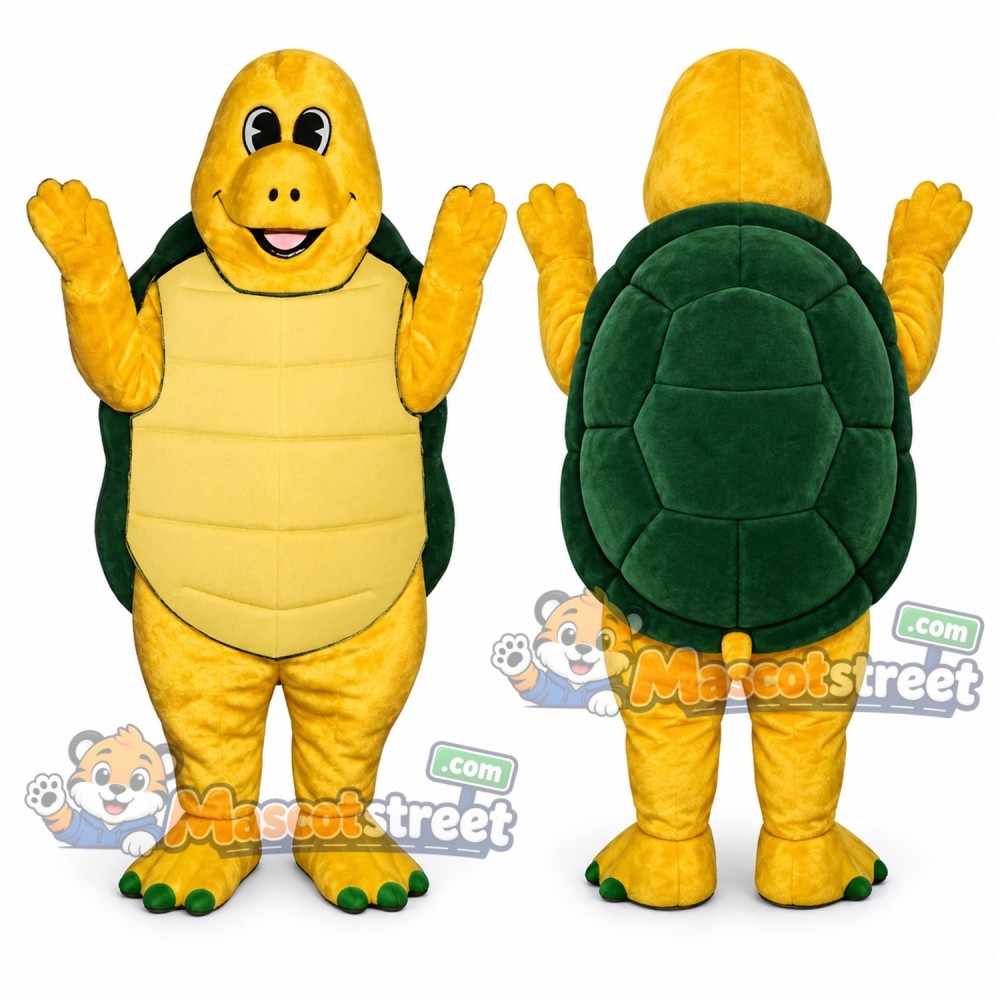 Yellow Turtle Mascot Costume with Green Shell Yellow Turtle Mascot Costume with Green Shell