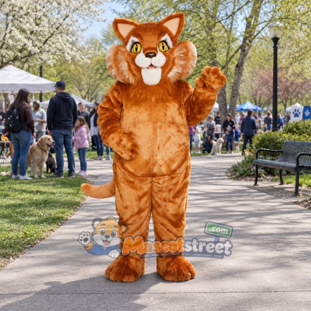 Orange Tabby Cat Mascot Costume