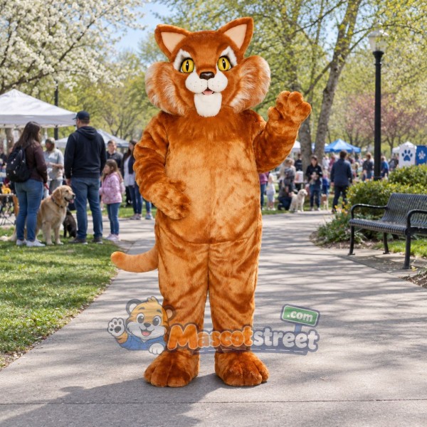 Orange Tabby Cat Mascot Costume