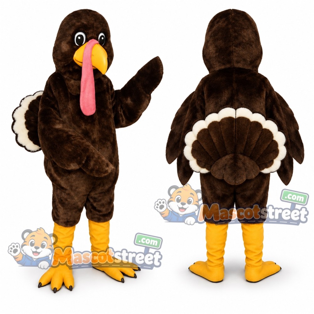 Brown Turkey Mascot Costume Brown Turkey Mascot Costume