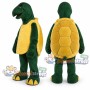 Green Tortoise Mascot Costume with Yellow Shell