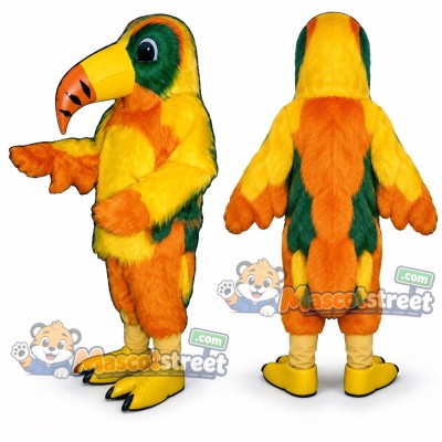 Yellow and Orange Toucan Mascot Costume Yellow and Orange Toucan Mascot Costume