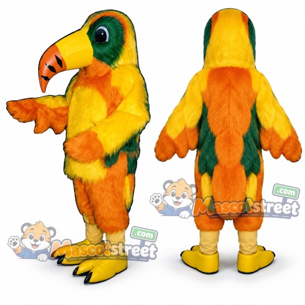 Yellow and Orange Toucan Mascot Costume