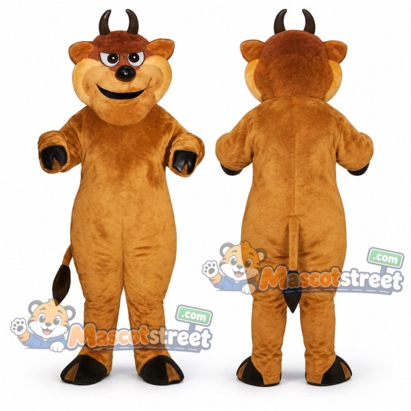Tan Bull Mascot Costume