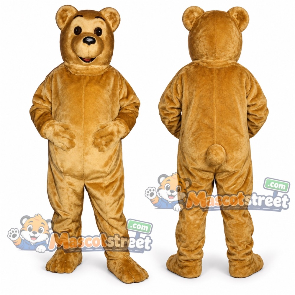 Tan Bear Mascot Costume