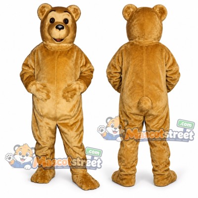 Tan Bear Mascot Costume