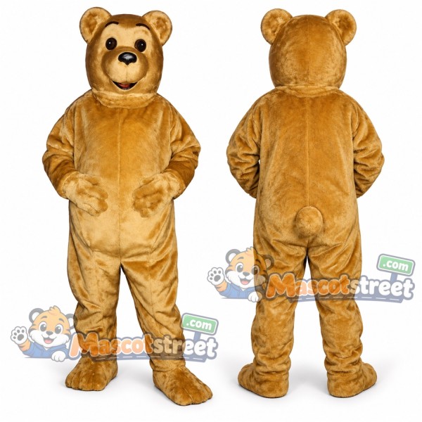 Tan Bear Mascot Costume