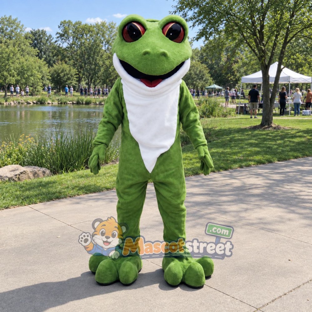 Green Tree Frog Mascot Costume Green Tree Frog Mascot Costume