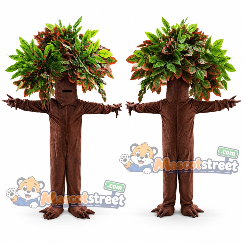 Tree Character Mascot Costume with Leafy Canopy