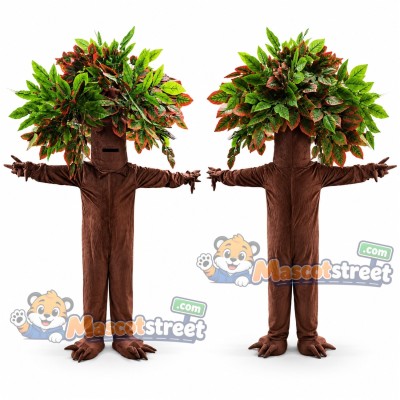 Tree Character Mascot Costume with Leafy Canopy