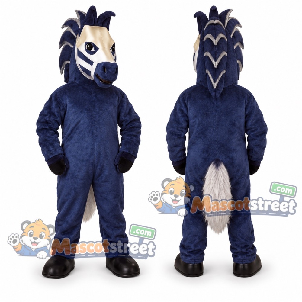 Navy Horse Mascot Costume Navy Horse Mascot Costume
