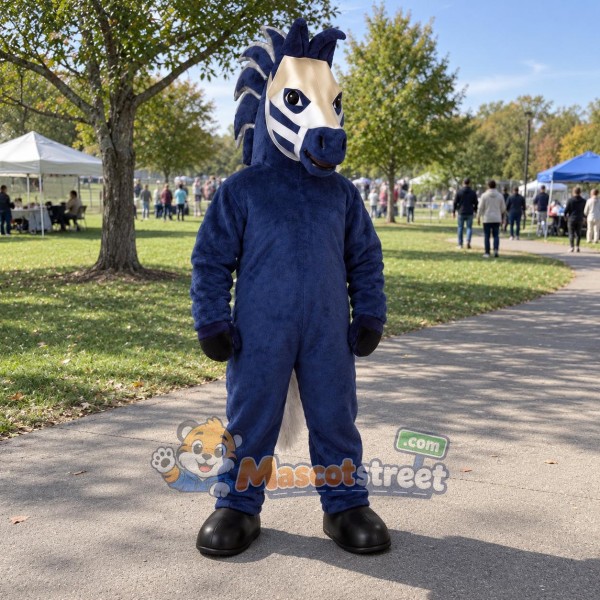 Navy Horse Mascot Costume