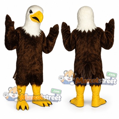 Brown and White Eagle Mascot Costume Brown and White Eagle Mascot Costume