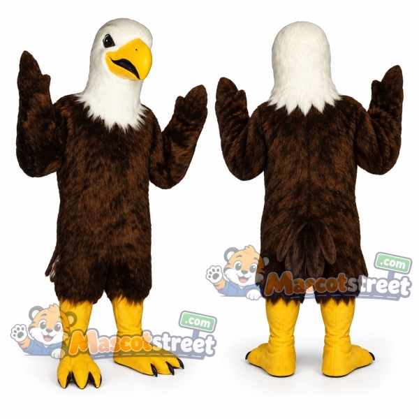 Brown and White Eagle Mascot Costume