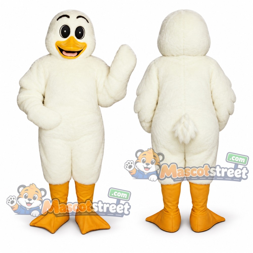 White Duck Mascot Costume White Duck Mascot Costume