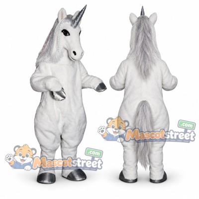 White Unicorn Mascot Costume