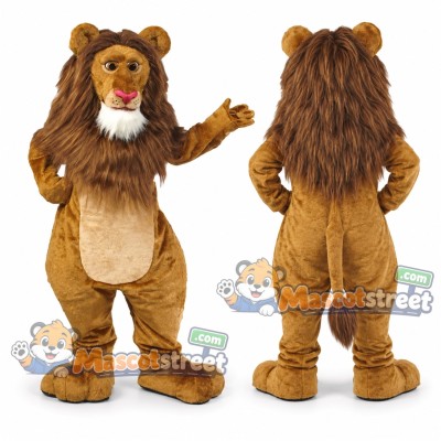 Brown Lion Mascot Costume with Long Mane Brown Lion Mascot Costume with Long Mane