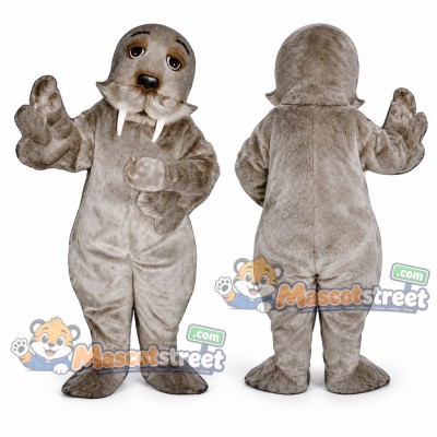 Gray Walrus Mascot Costume Gray Walrus Mascot Costume