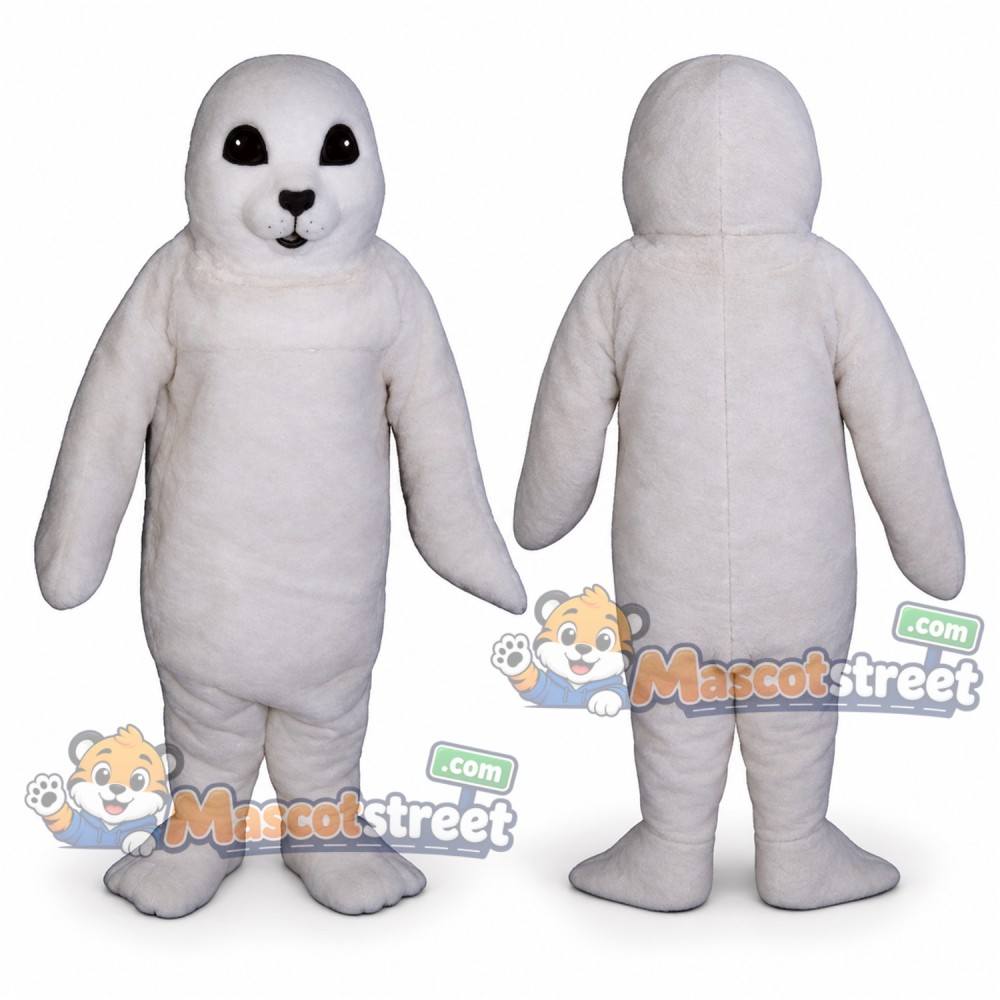 White Seal Mascot Costume White Seal Mascot Costume