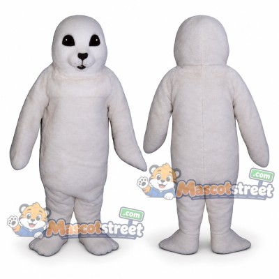 White Seal Mascot Costume White Seal Mascot Costume
