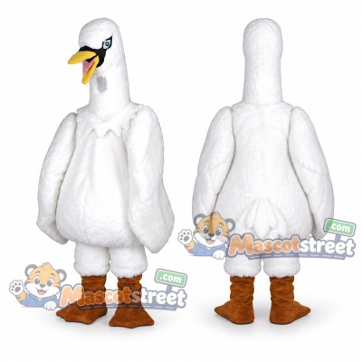 White Goose Mascot Costume White Goose Mascot Costume