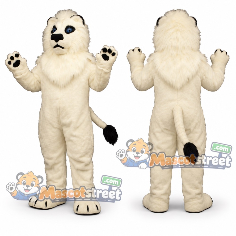 White Lion Mascot Costume White Lion Mascot Costume