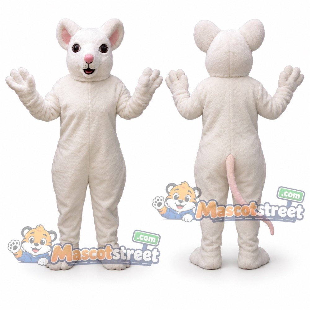 White Mouse Mascot Costume White Mouse Mascot Costume