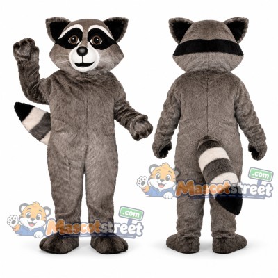 Gray Raccoon Mascot Costume Gray Raccoon Mascot Costume