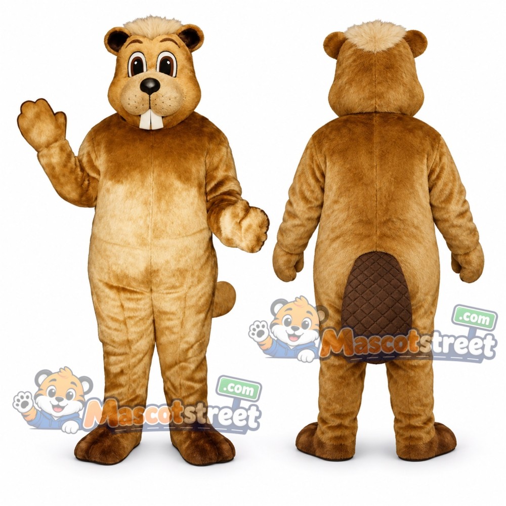 Tan Beaver Mascot Costume