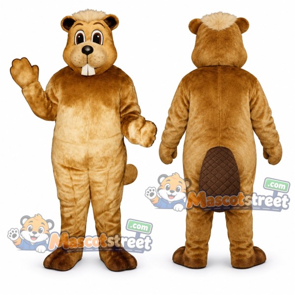 Tan Beaver Mascot Costume