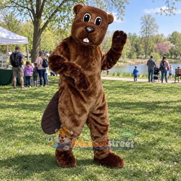 Brown Beaver Mascot Costume