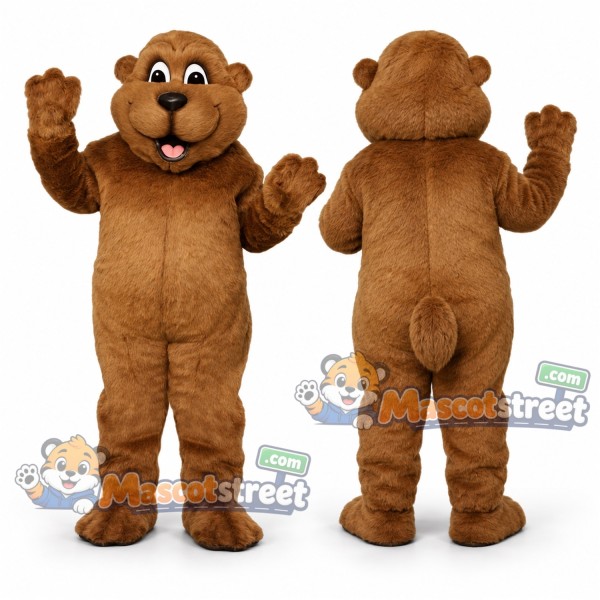 Brown Groundhog Mascot Costume