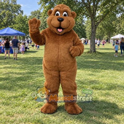 Brown Groundhog Mascot Costume Brown Groundhog Mascot Costume