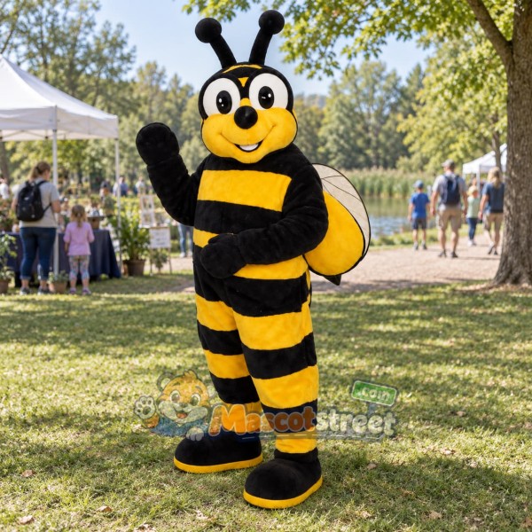 Yellow and Black Hornet Mascot Costume
