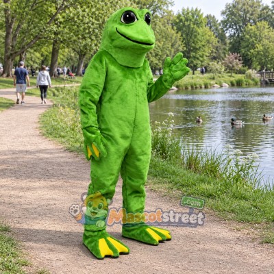 Green Frog Mascot Costume Green Frog Mascot Costume