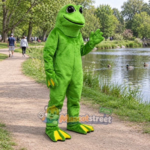 Green Frog Mascot Costume