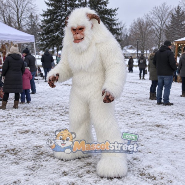 White Yeti Mascot Costume
