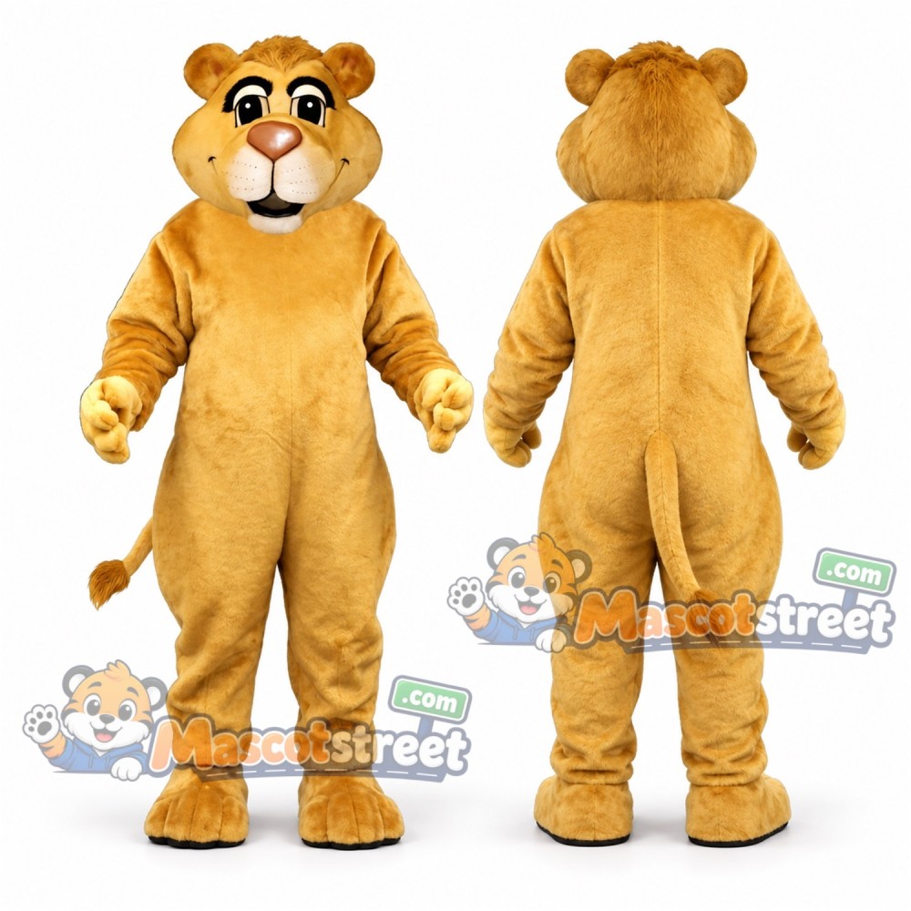 Tan Lion Cub Mascot Costume Tan Lion Cub Mascot Costume