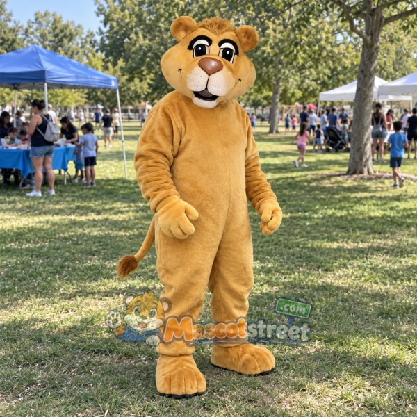 Tan Lion Cub Mascot Costume