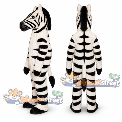 Zebra Mascot Costume with Cream Belly Zebra Mascot Costume with Cream Belly